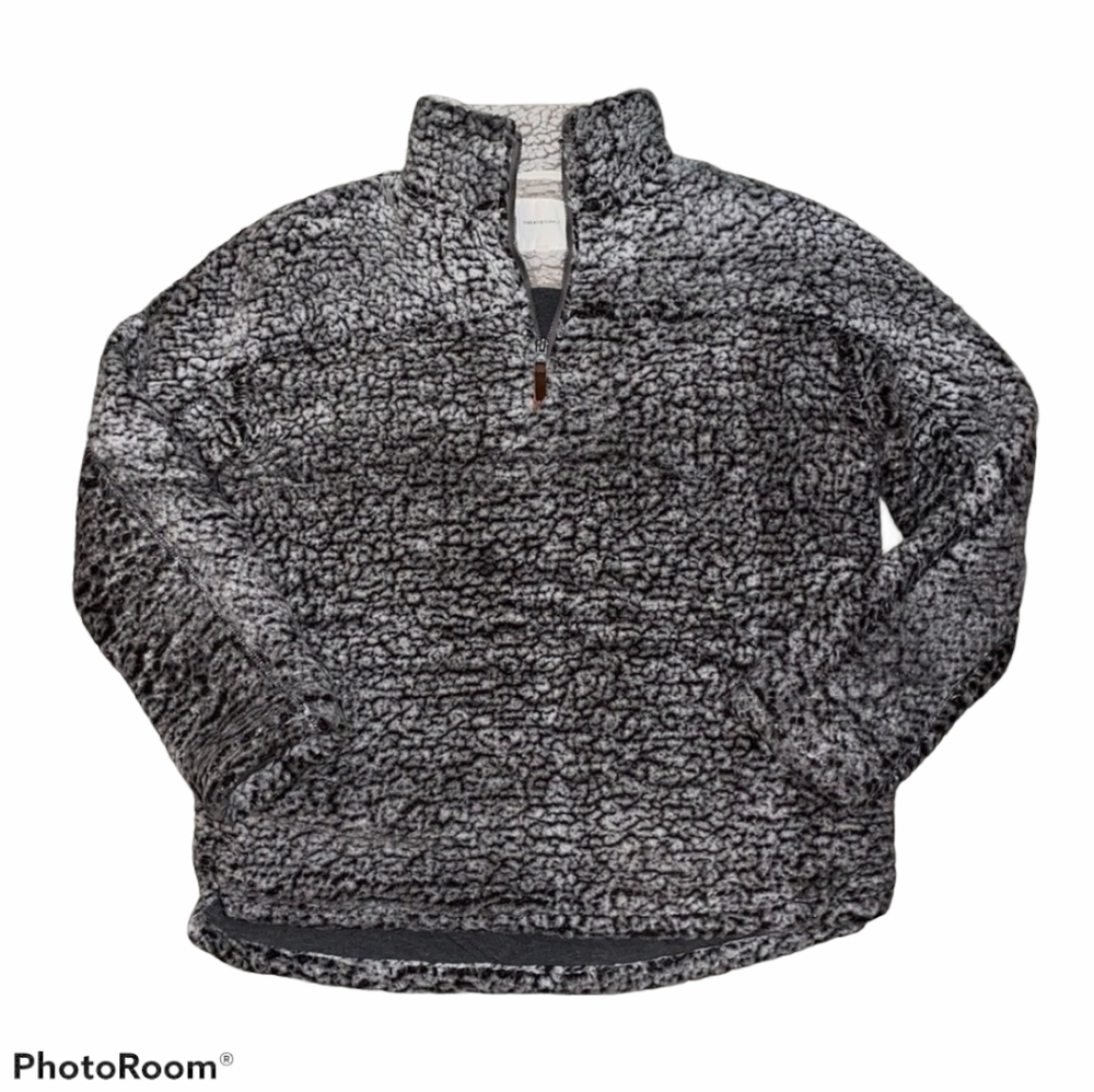 Thread & Supply Thick Sherpa Poly Fleece 1/4 Zip Top sz M